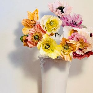 amapolas de seda artesanales